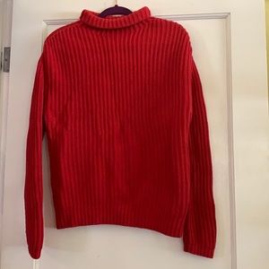 Thick red gap sweater